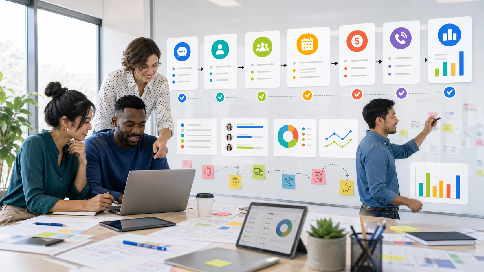 Taskingos workspace visual for Sales and CRM